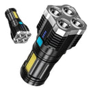 4LED Rechargeable USB LED Flashlight Ideal To Have A Wide Vision In The Dark Maximum Visibility And Reliability-COMPREMAYS