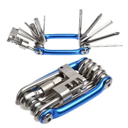 Canivete Ferramentas Ciclista 12 funções Chave Corrente Espátula Reparos Bicicleta Bike